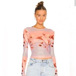 NWT MIAOU Power Mesh Long Sleeve in Sunrise Medium